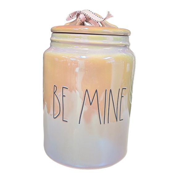Rae Dunn "BE MINE" Iridescent Large Canister - Picture 1 of 1